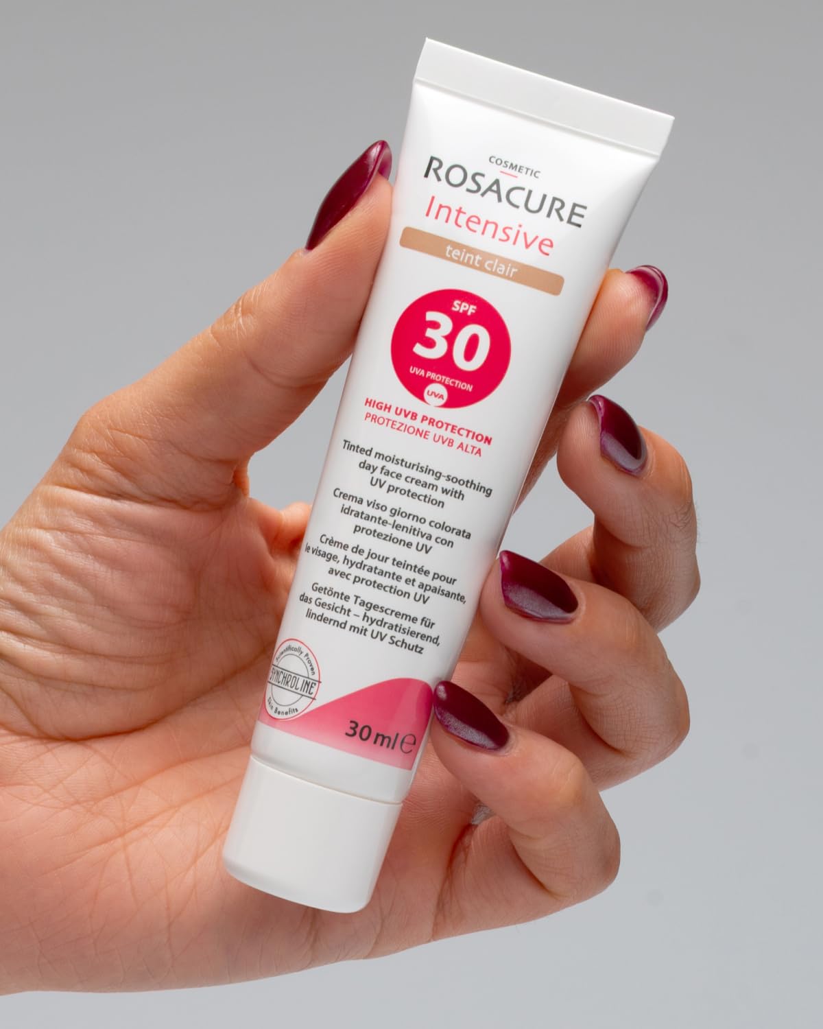 Synchroline - Rosacure Intensive Teint Spf 30 – Crema Viso Colorata Anti-Rossori Effetto Lenitivo 30 Ml, Made In Italy