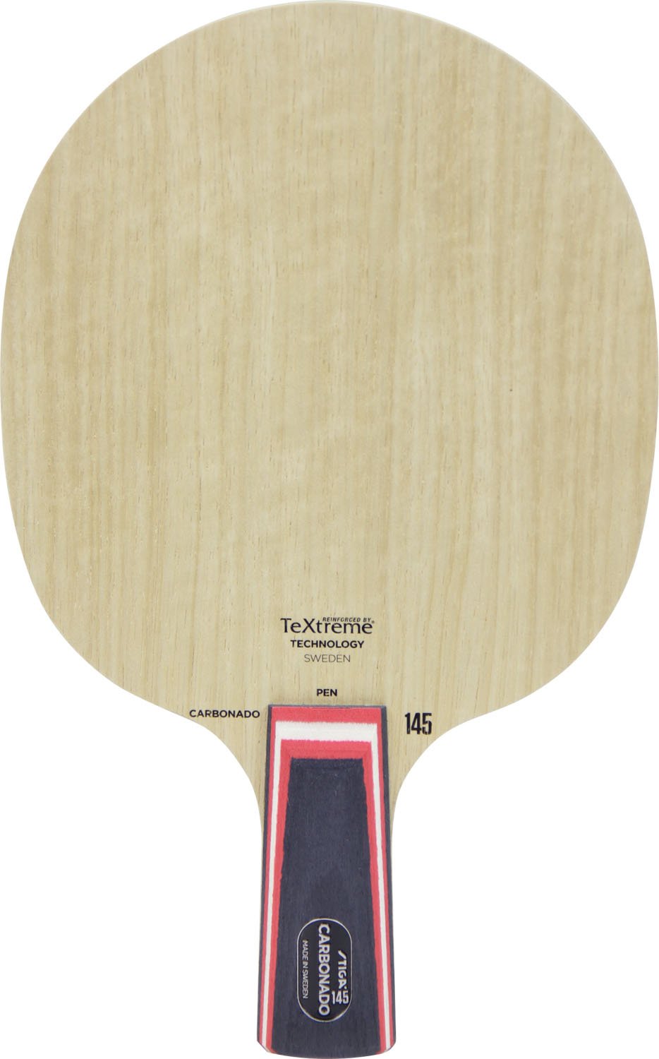 STIGA 1065-65 Table Tennis Racket, Carbonado, 145, Chinese Style Pen Grip