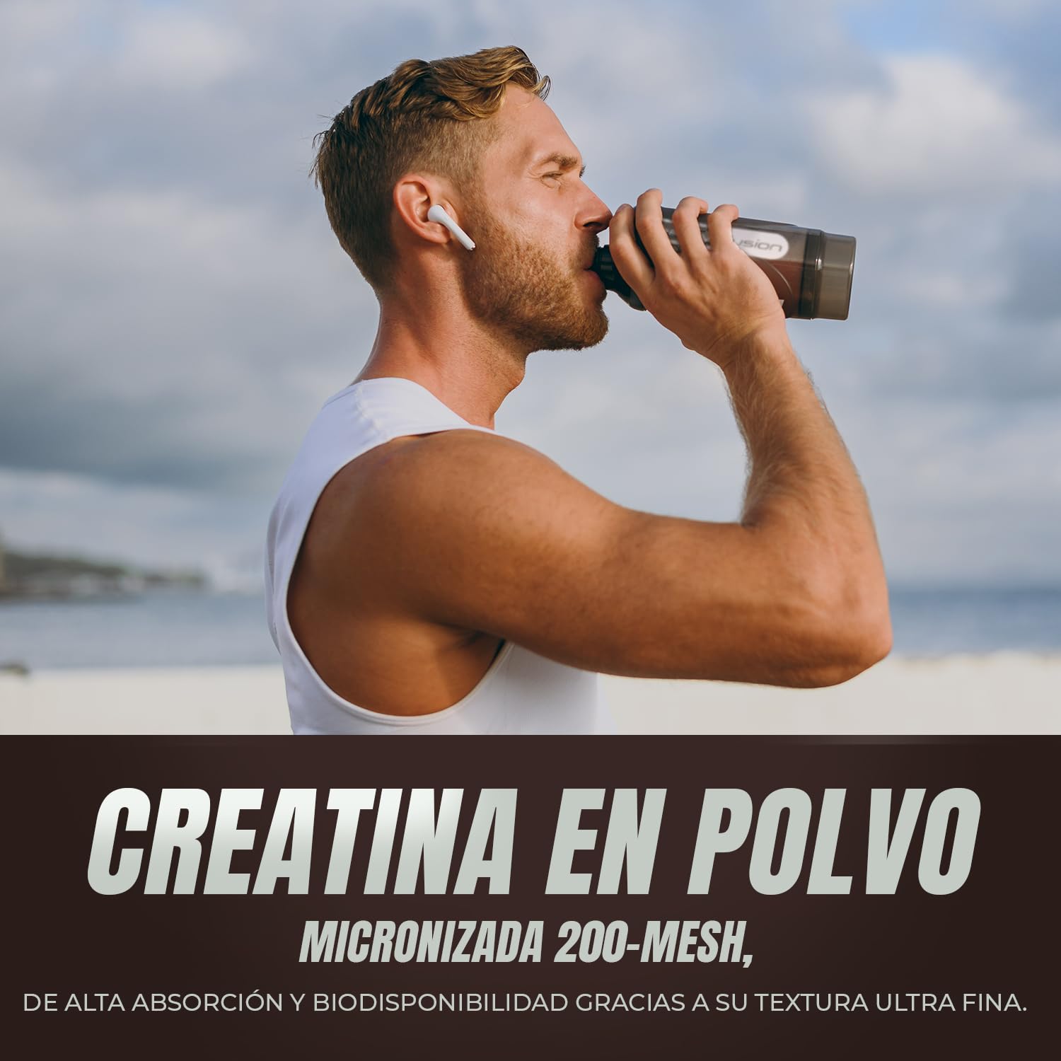 Healthy Fusion 100% Creatina Monohidrato, Alta dosis | 10gr de Creatina por toma | Promueve el crecimiento muscular y mejora la resistencia física | Alta solubilidad | 300g sabor sandía