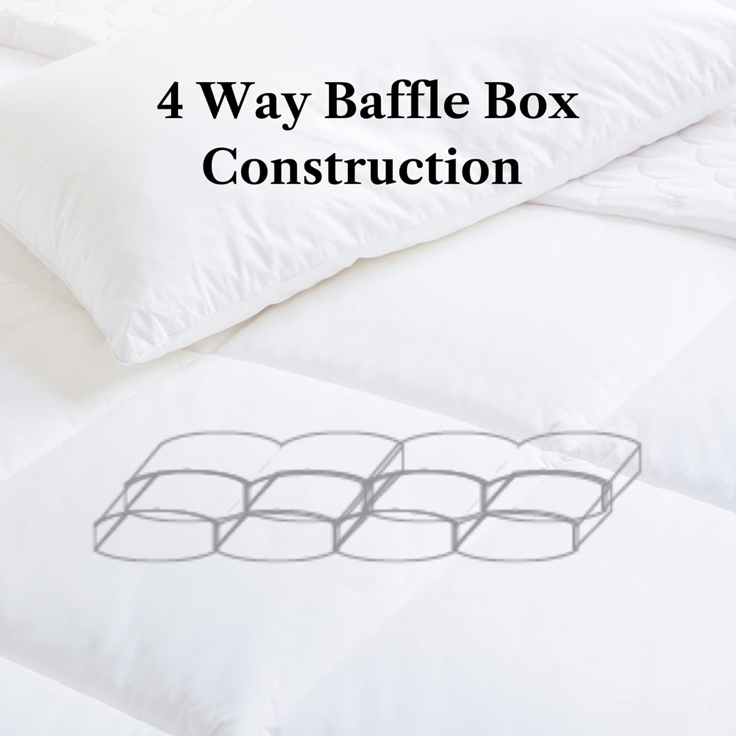 Royal Elite Feather Down Comforter King Size-Made in Canada-Oeko Tex 240TC Cotton Shell-Canadian Feather&Down Duvet Insert All Season-Hotel Down Duvet Insert-Cotton Duvet with Loops - Image 5