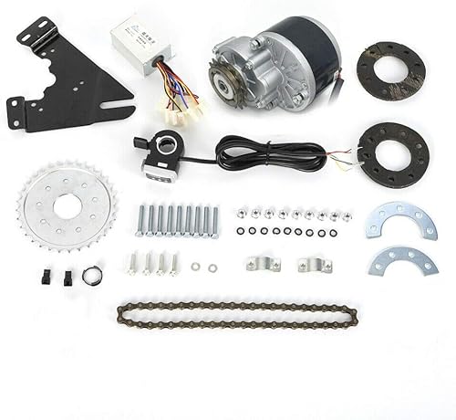 Kit de conversión eléctrica de cadena izquierda de bicicleta normal de 24 V, kit de pulgar de 250 W para engranaje eléctrico casero DIY
