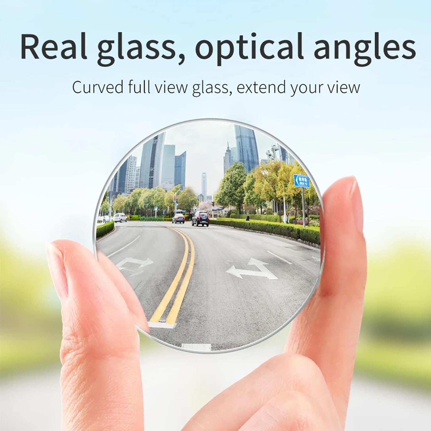 Blind Spot Car Mirror, 2" Round Wide Angle Adjustable Blind Spot Mirror, HD Glass Convex Rear View Mirror, Round Shape Blind Spot Mirror for Vehicle Automotive Trucks SUV, 2PCS