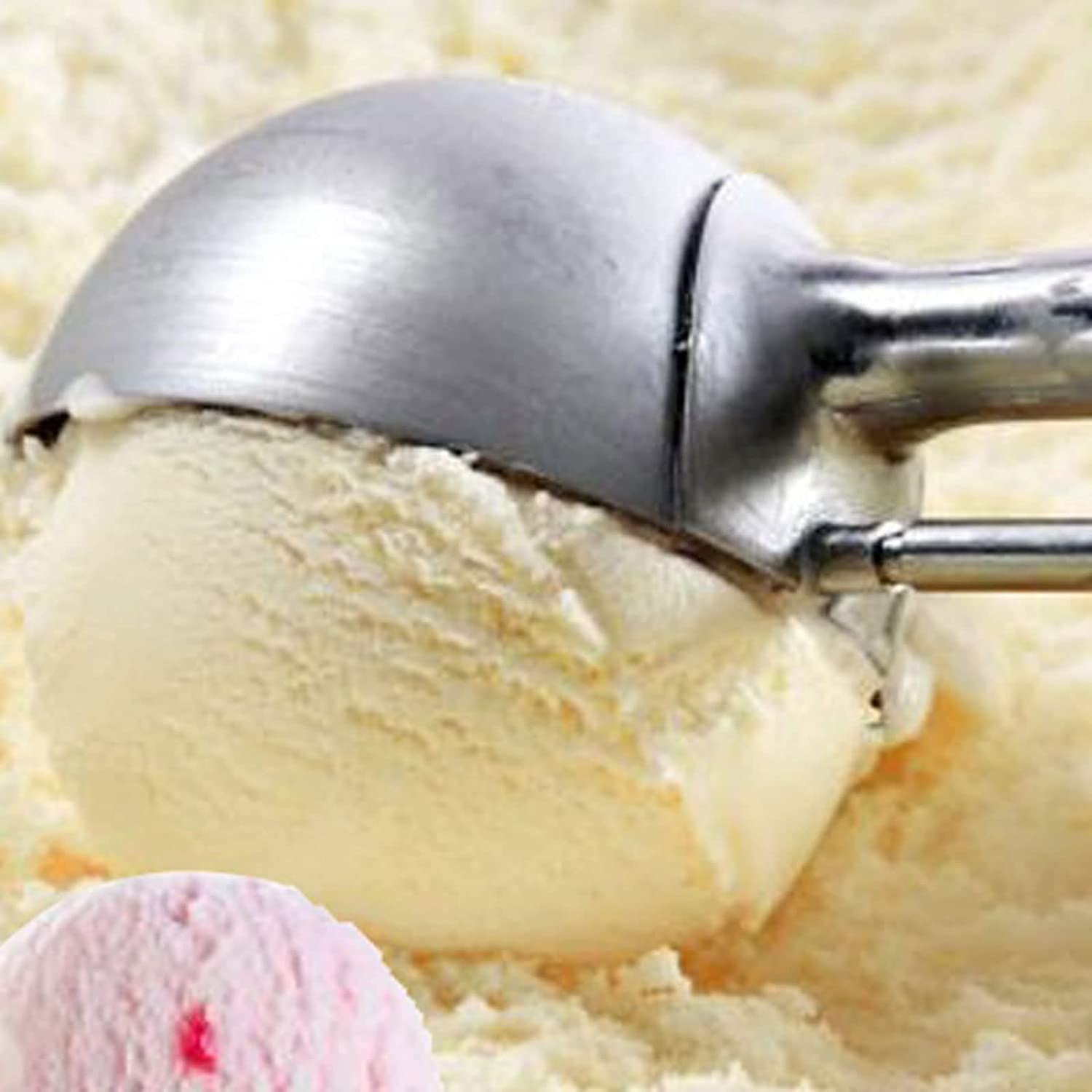 AKAZI Pinces à Glace Cuisine crème glacée purée Pomme de Terre cuillère en Acier Inoxydable de qualité Alimentaire poignée à Ressort Accessoires de Cuisine Pinces