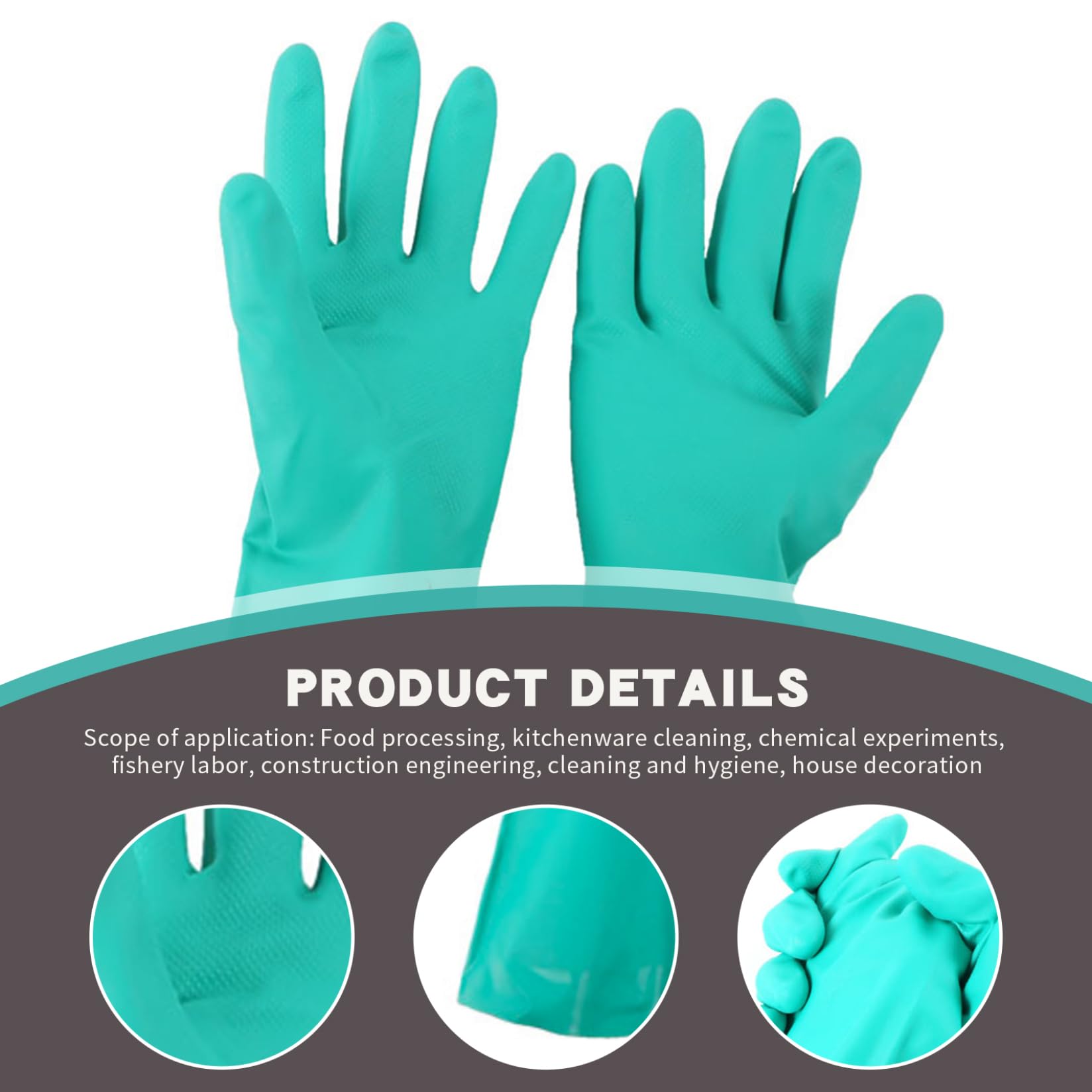 Guantes de Limpieza de Guantes de 12 Piezas Nitrilo Guantes de Limpieza de Goma Guantes de Limpieza de Limpieza Fuertes Guantes de Cocina Lavables Guantes de Limpieza Reutilizables.