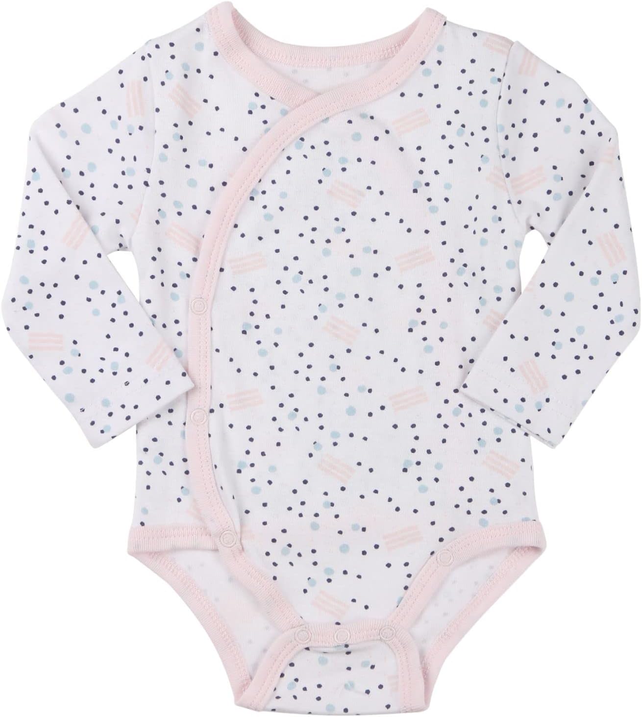 Asher & Olivia Baby Kimono Side Snap 3 Pc Girl Long Sleeve Bodysuit Set - Image 4