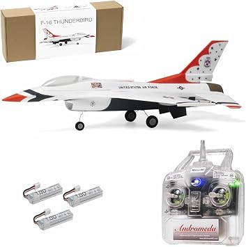 MinimumRC F-16 Thunderbird RC EDF Jet Kit 30mm Ducted Fan 2S Gyro Stabilized Delta Wing Foam Aircraft ModelLeft-Hand/Brushed Motor/3 Battery