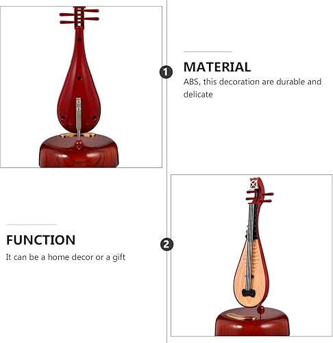 Miniatura 7 de Garneck Caja de música de guitarra eléctrica, base musical giratoria, instrumento musical en miniatura, adornos de arte, decoración del hogar,