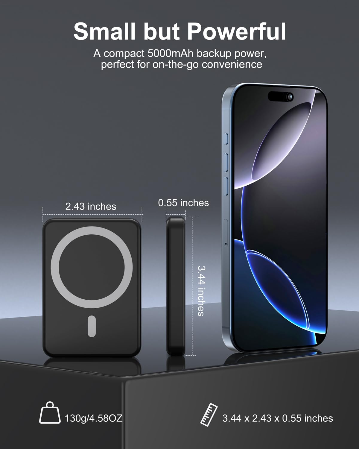 Amazon.com: Szfakuer 5000mAh Magnetic Portable Charger, Ultra Slim
