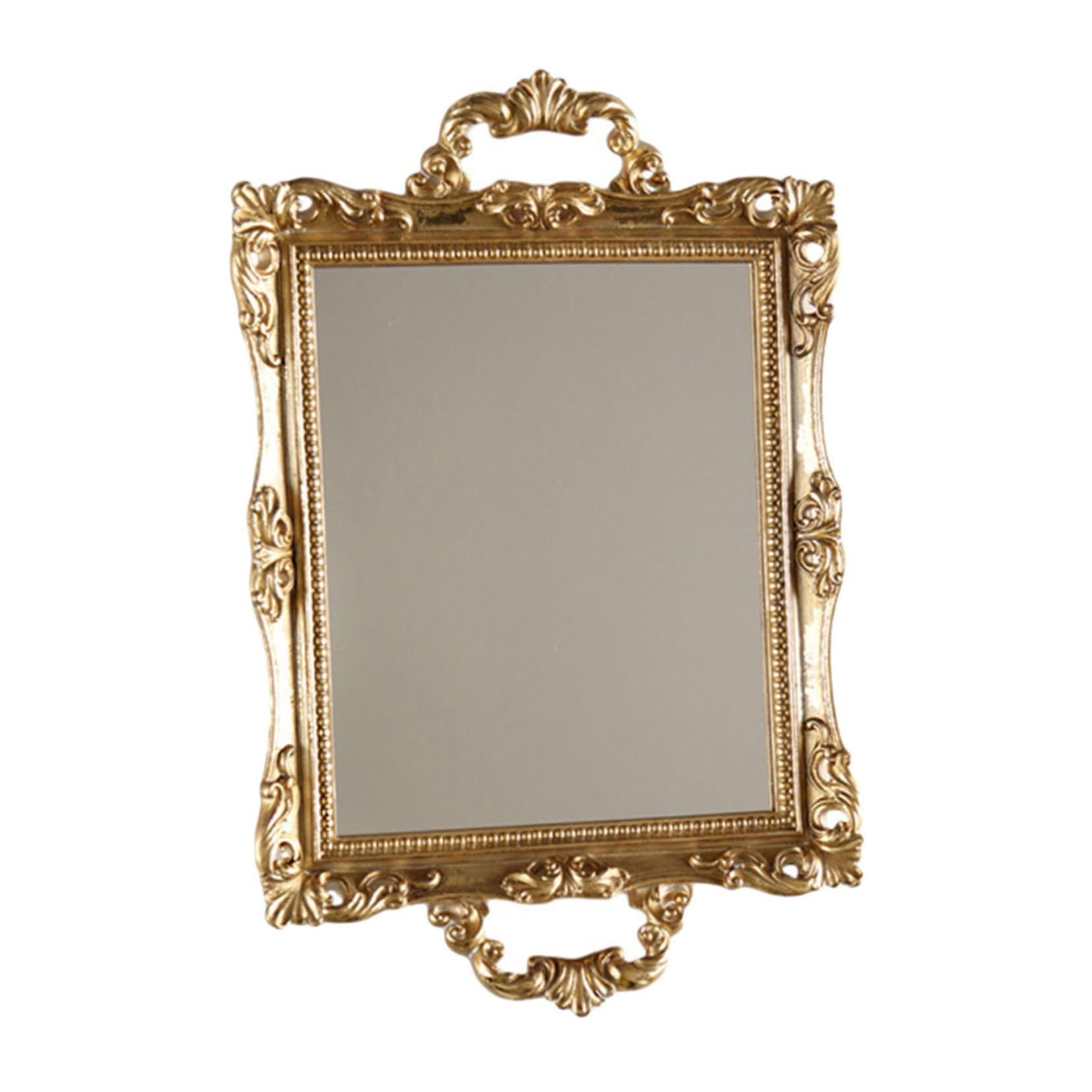Plateau miroir contre le désordre des bijoux et objets de valeur
