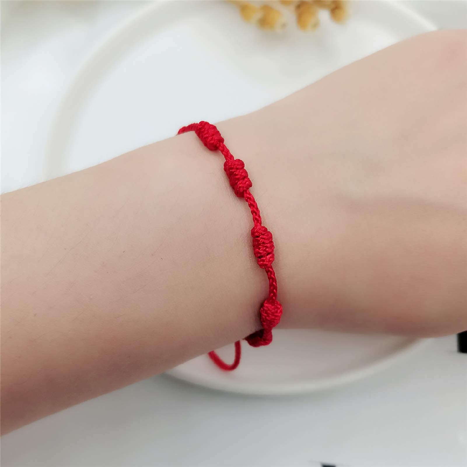 10PCS 7 nodi braccialetto di corda rossa per la protezione delle coppie buona fortuna amuleto per il successo braccialetto intrecciato di corda regalo di gioielli fatti a mano  36