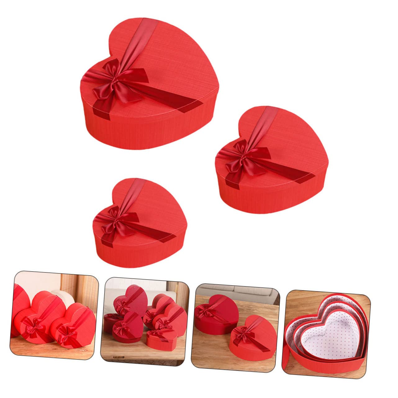 JECOMPRIS 3stücke Herzform Geschenkschachtel Teiliges Für Valentinstag Romantische Aufbewahrungsboxen Zur Geschenkverpackung Für Süßigkeiten Parfüm Und Bastelarbeiten Für Besondere