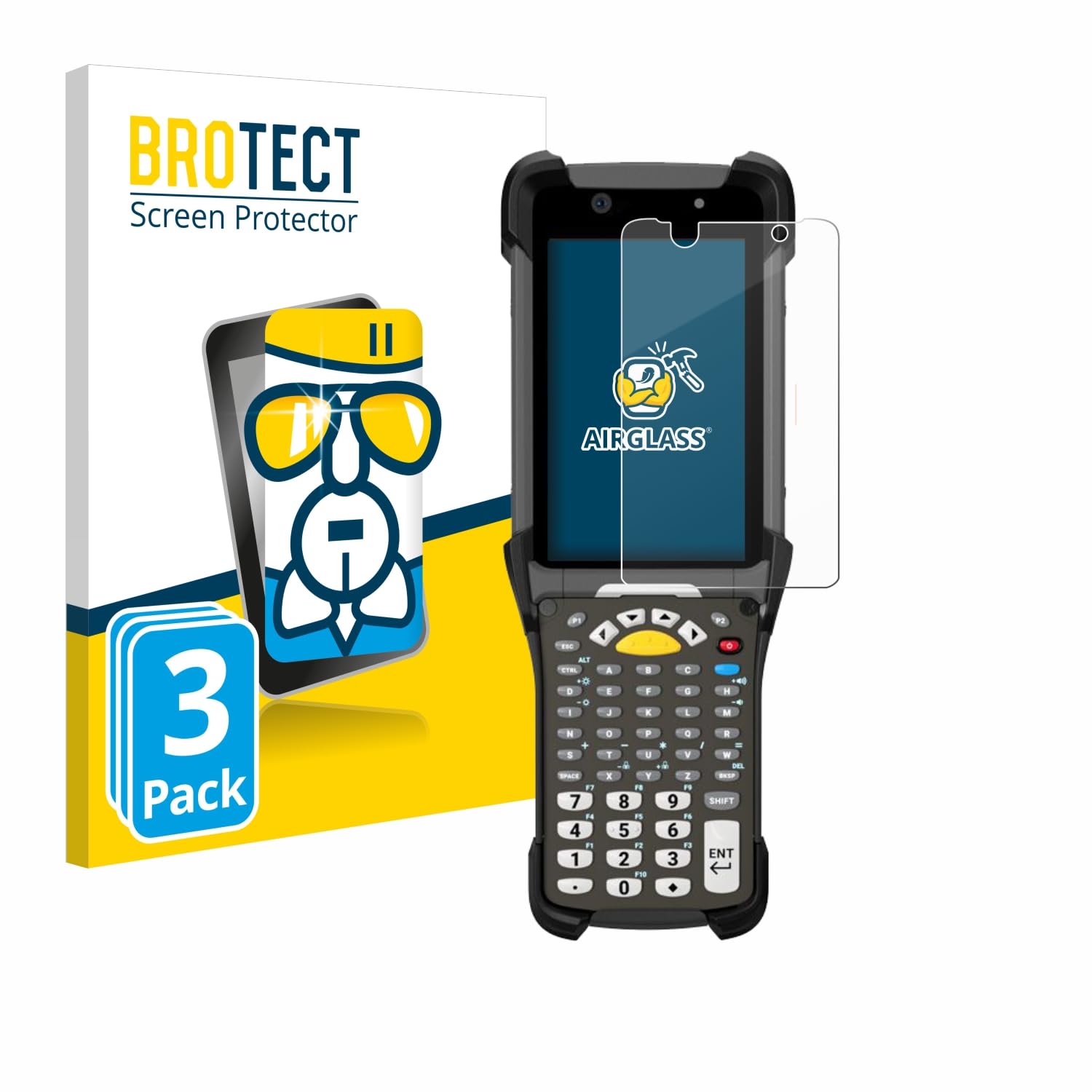 3 Pezzi Pellicola Protettiva Vetro per Zebra TC52-HC Protezione