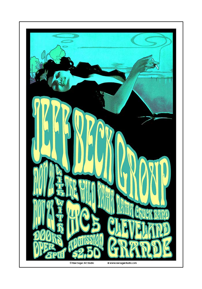 Amazon.com: Raw Sugar Art Studio Jeff Beck / MC5 1968 Cleveland