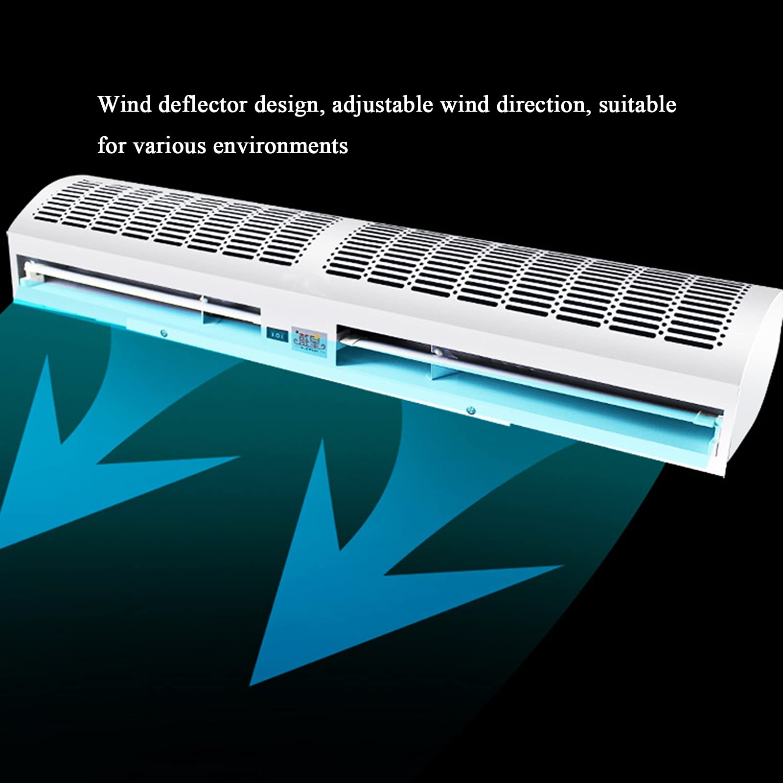 lhx Cortina de Aire Interior, 60 cm 90 cm 100 cm 120cm Comercial silencioso, con Control Remoto, 2 velocidades (Size : 90cm)