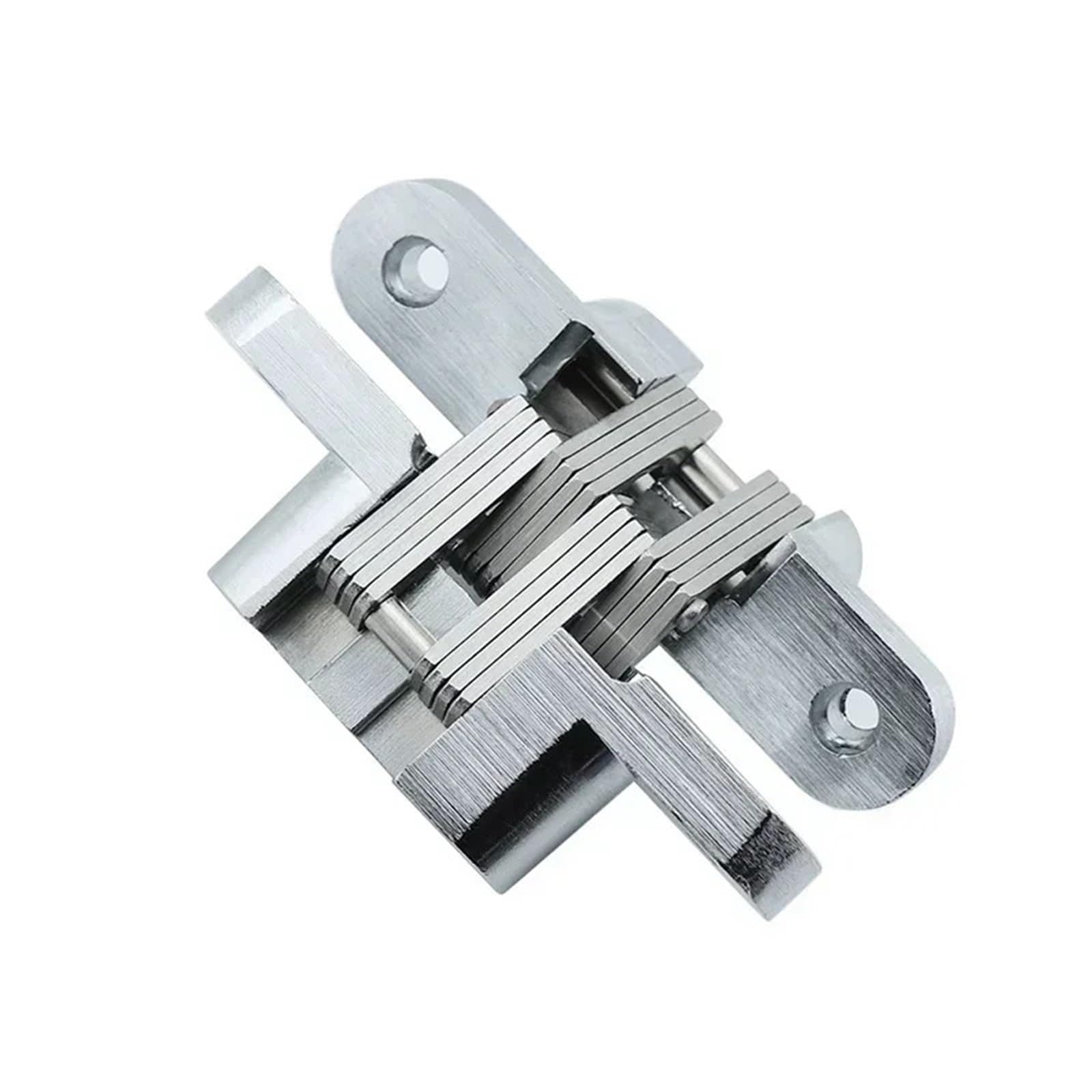 Flush Bolt for Double Door 4/2pcs 180 Degree Concealed Hinge Folding Heavy Built-in Door Hinges(4pcs(13X45mm) 5KG)