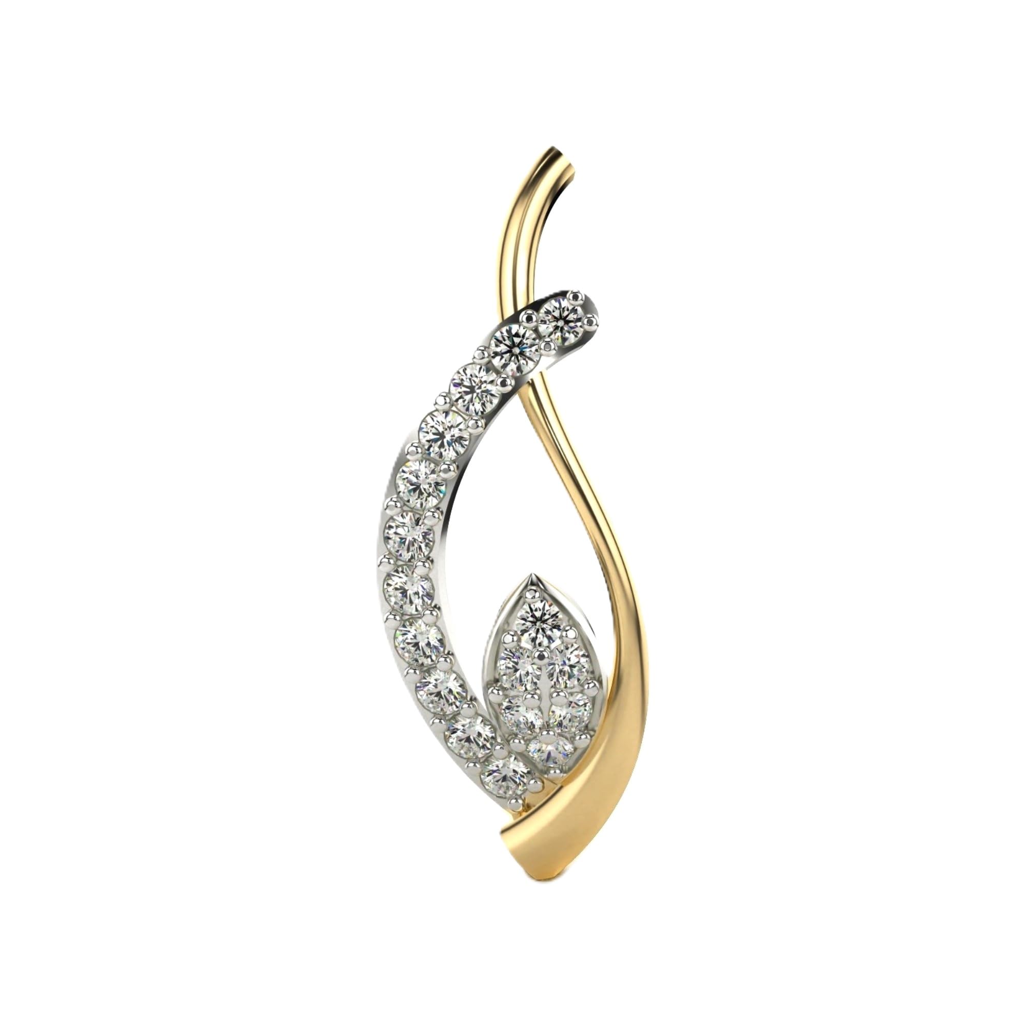 Sterling Silver & Certified Lab Grown Diamond 0.19cts | Pendant For Women/Girls | Stylish & Elegant | Yellow | VGP0244-image-37