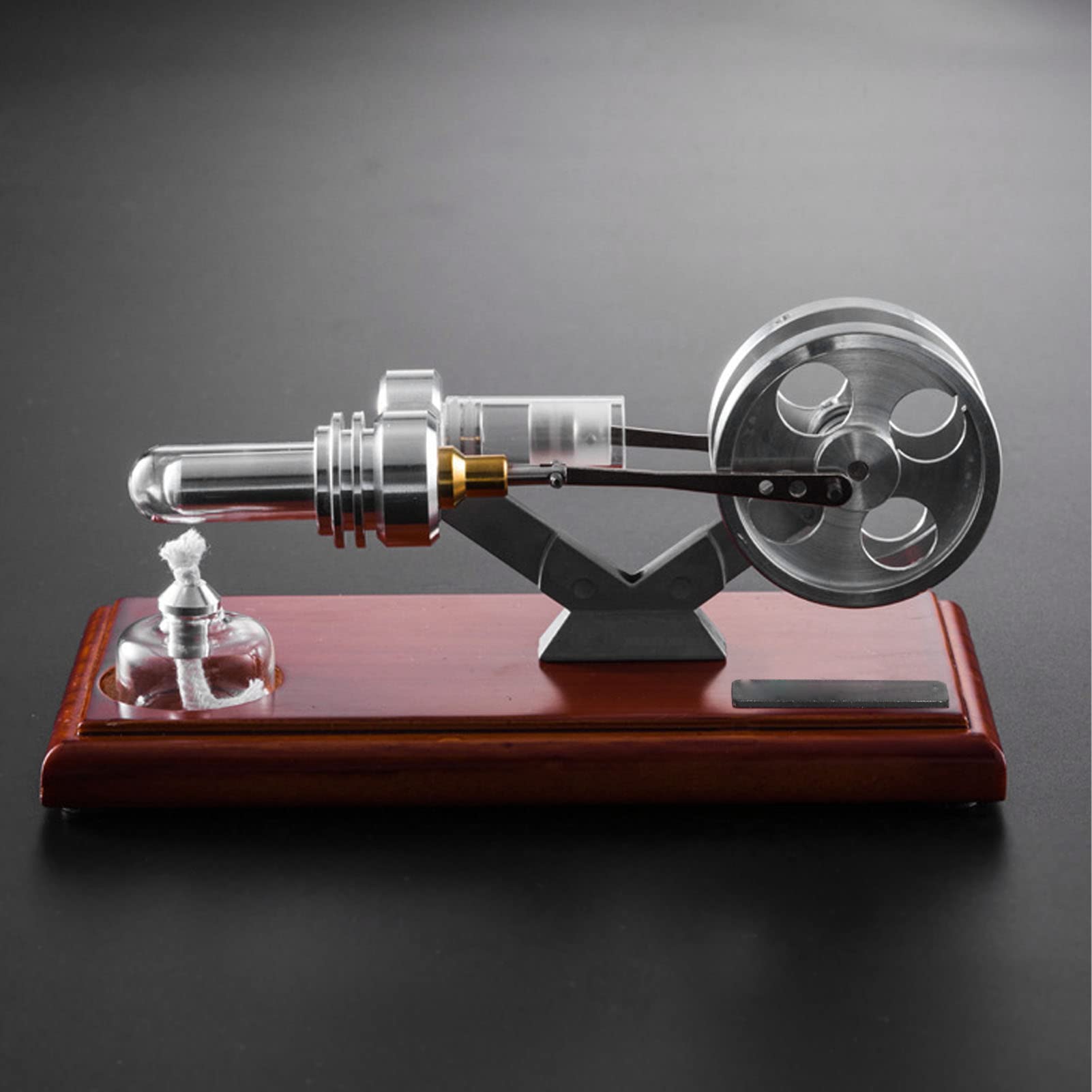 Model Silnika Stirlinga Zabawka Edukacyjna do Nauki Fizyki w Klasie Trwały Stop Aluminium 18 X 9 X 9 Cm