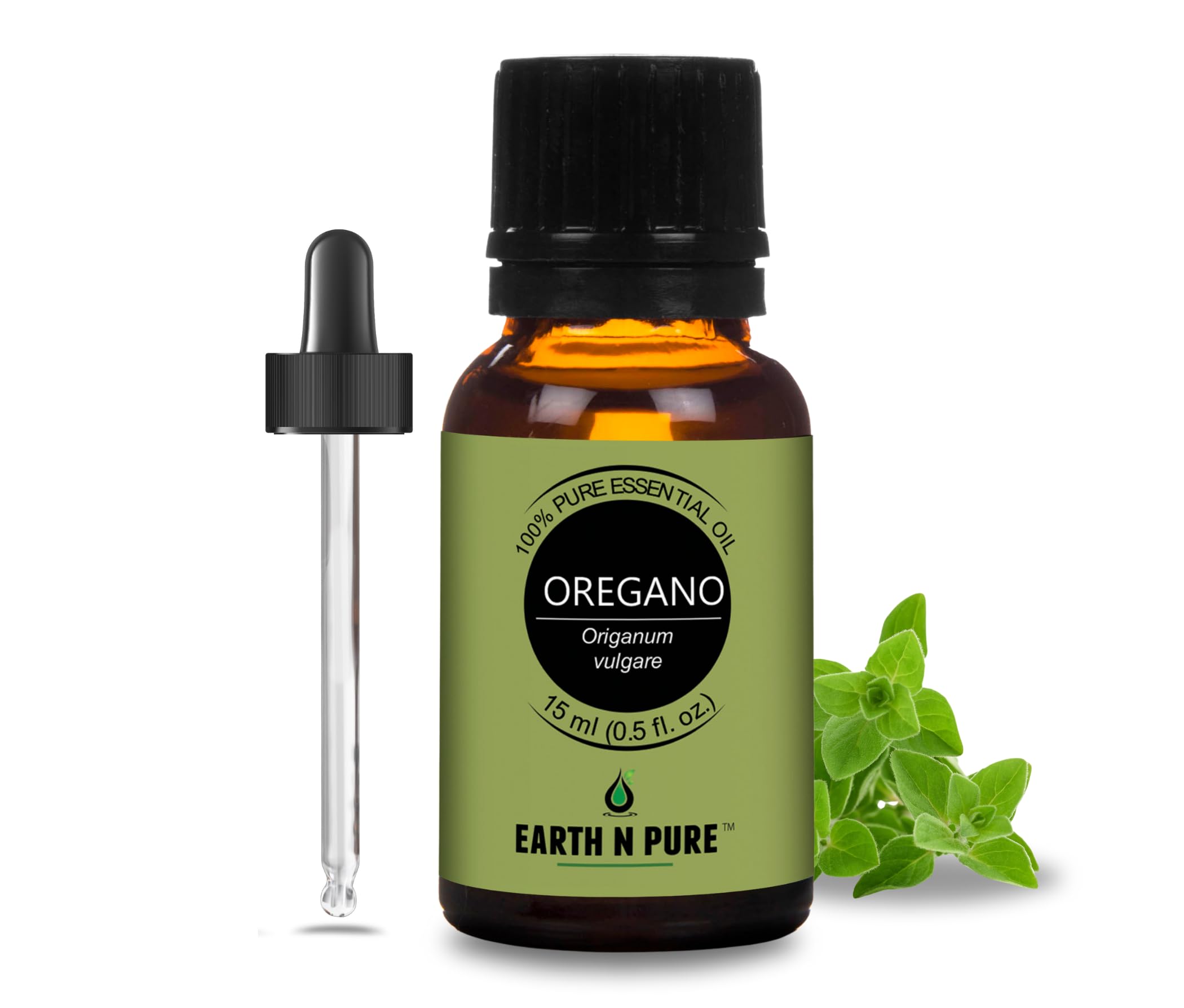 Earth N Pure Oregano Essential Oil Undiluted, Natural and Therapeutic Grade with Glass Dropper - 15 ML