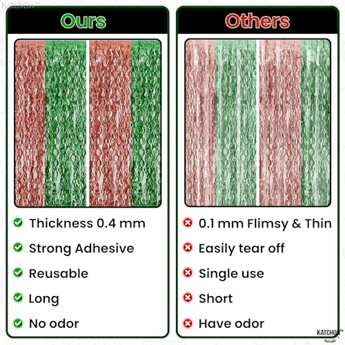 Image of KatchOn, XtraLarge Wave Green and Brown Fringe Football Backdrop - 3.5x6.5 Feet, Pack of 2 | Football Party Decorations, Birthday Party Decorations, Safari Decorations, Jungle Party Decorations
