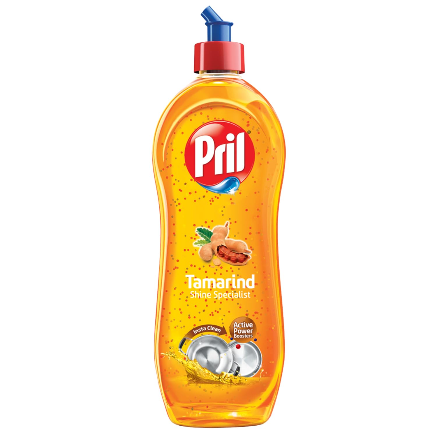 Pril Tamarind Liquid Dishwash Gel - 750 ml | Power of Tamarind for Tough Stains | Leave Utensils Sparkling Clean | Insta Clean Technology | Active Power Boosters