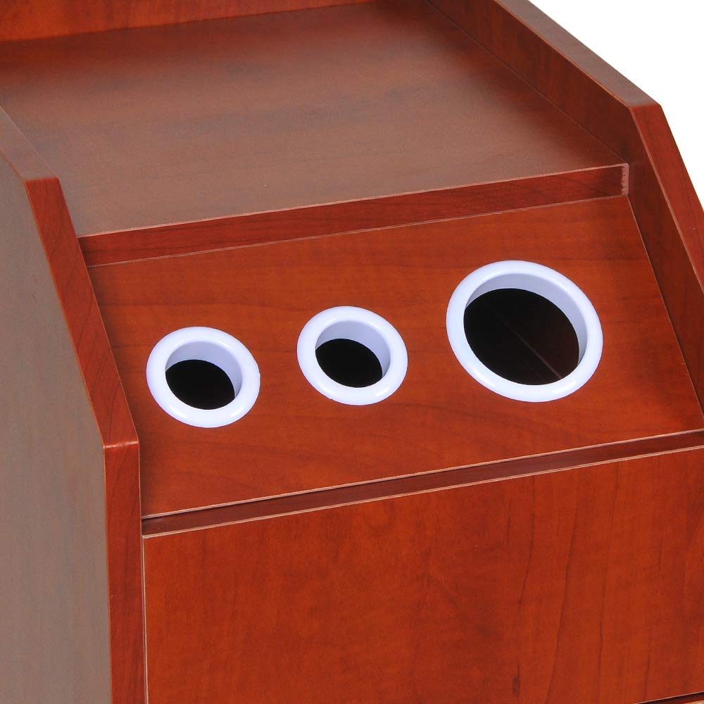 Rainbow Tree Salon Storage Trolley Cart for Hair Stylist with Wheels, 4 Drawers, Locks and 2 Keys, Spa Utility Carts w/Hairdryer Holder (Brown Red) : Beauty & Personal Care