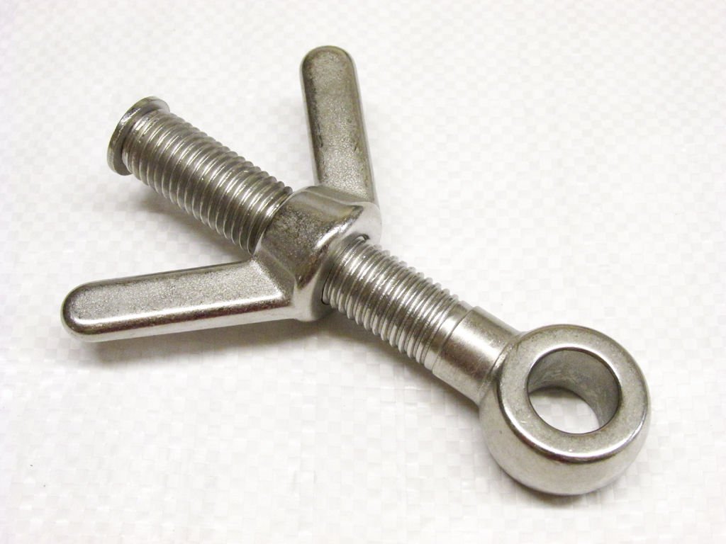 Secure Fix Direct Eye Bolt With Wing Nut Stainless Steel 16Mm X 200Mm