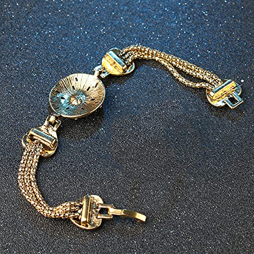 Classic Turkish Jewelry Bangle Gold Plated Heart Colorful Bracelet for Women Lady Gift4