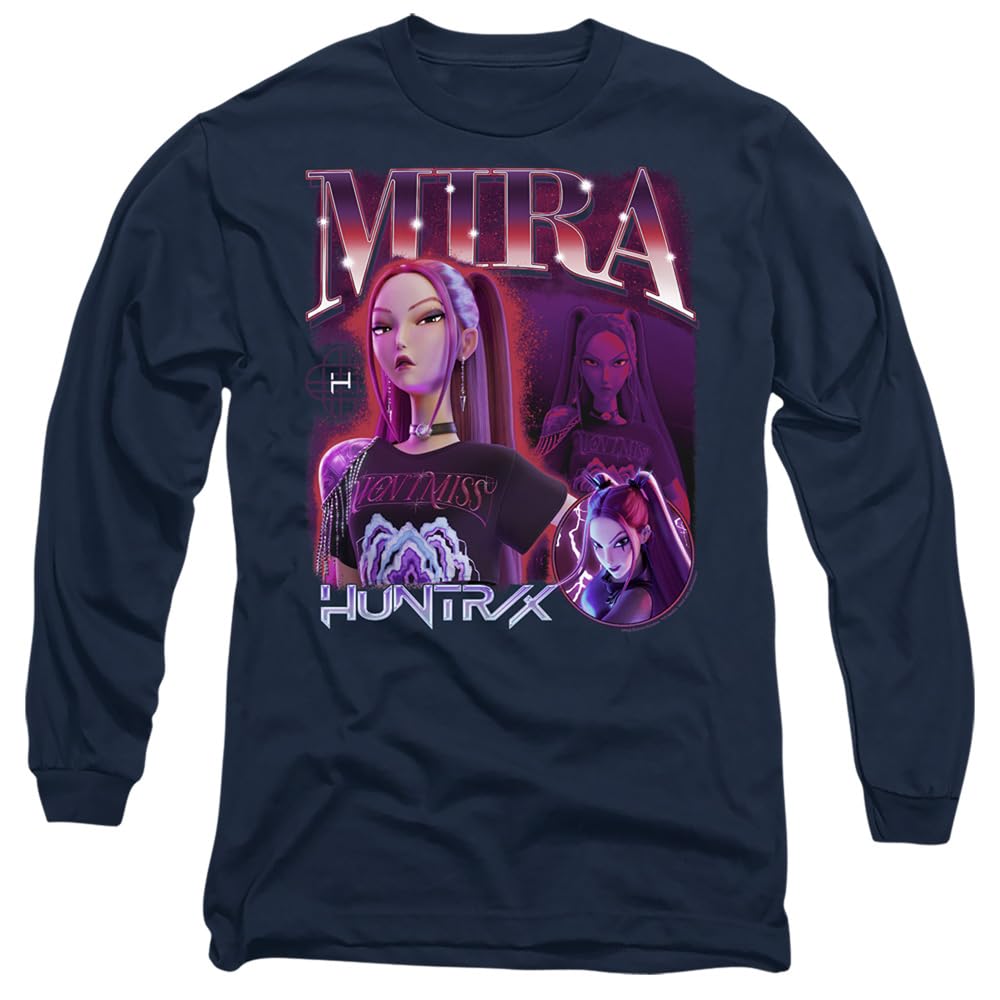 K-Pop Demon Hunters - Huntrix Huntr/X Mira Bootleg Unisex Long Sleeve T Shirt, Navy, X-Large