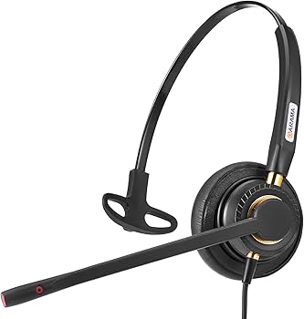 Amazon.com: Arama Corded Telephone Headset Mono w/Noise Canceling