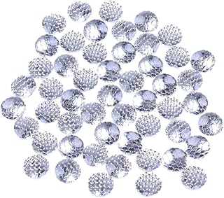 CIMAXIC 50 Peças Cabochões De Resina Cabochões Com Parte Traseira Plana Artesanato Meia Redonda Cúpula Telha Decoração De Unhas Decoração De Unhas Joias De Unhas Strass Decoração De