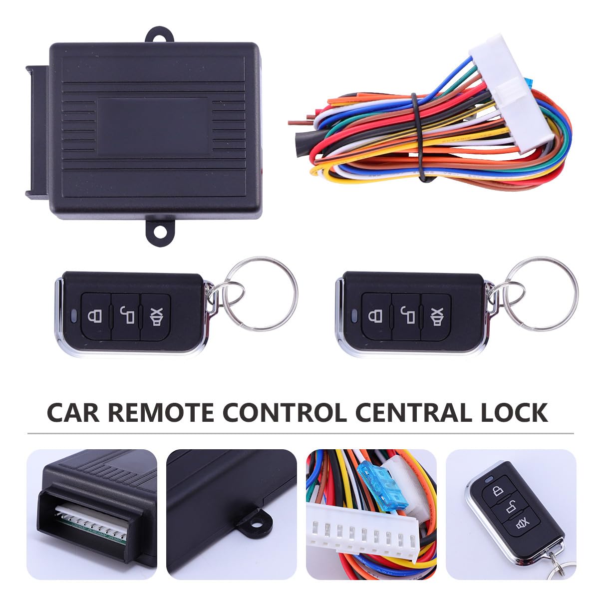 Abaodam Système D'entrée sans Clé Voiture Démarrage à Distance, Alarme Antivol Automobile, Télécommande Sécurité Véhicule, Verrouillage Central Automatique pour Protection Anti-vol