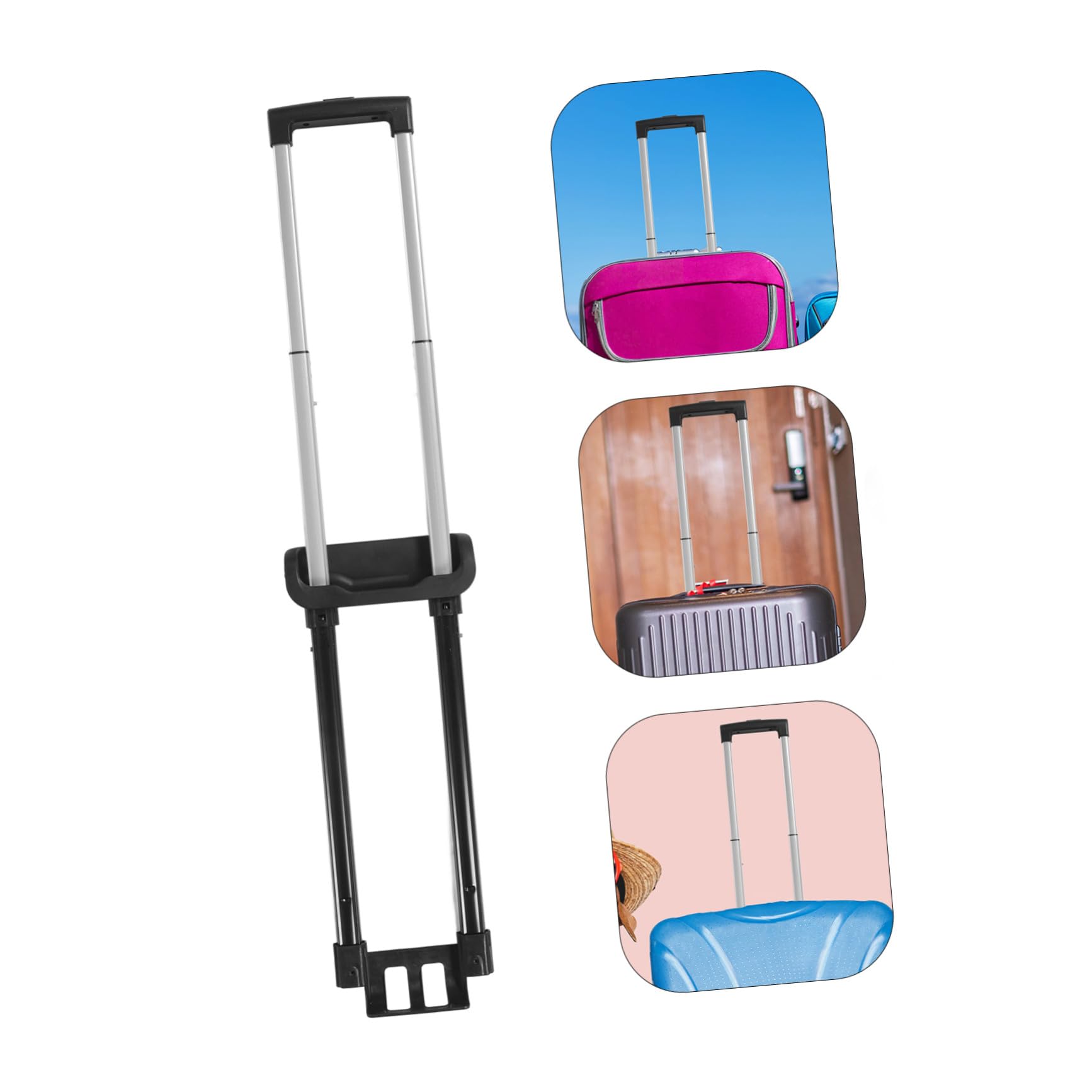 iplusmile Poignée Télescopique de Remplacement en Fer et Plastique, Fonction Télescopique Facile à Porter pour Bagages de Voyage Robustes