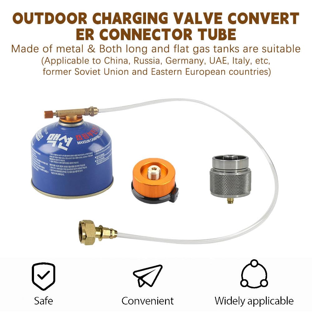 Gasflesadapter met standaard, gaspatroon adapter voor campingkooktoestel, gemakkelijk te dragen, 1 stuks