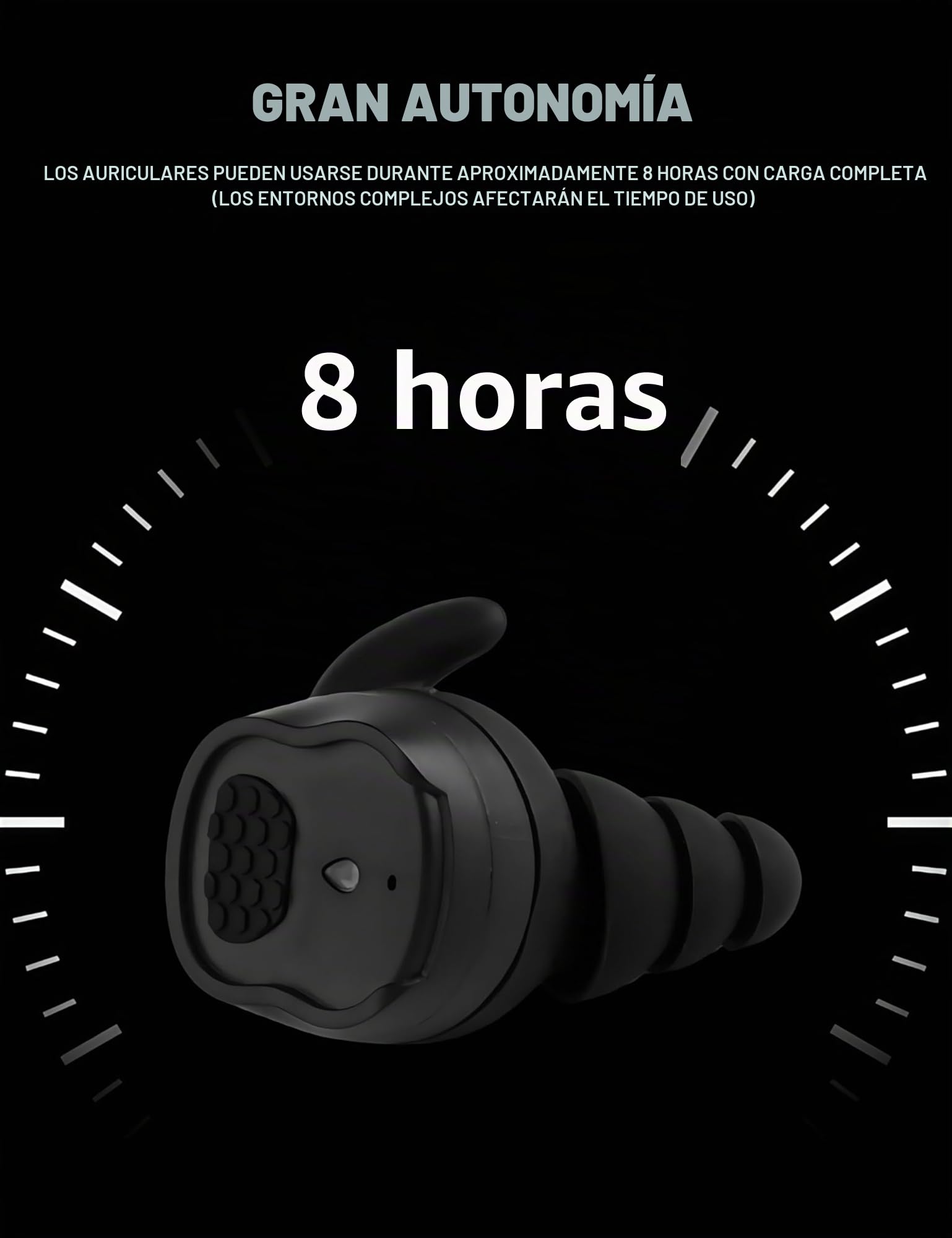 ACEXIER Auriculares tácticos Bluetooth 5.3 con cancelación de ruido, intraauriculares para caza y tiro, protección auditiva