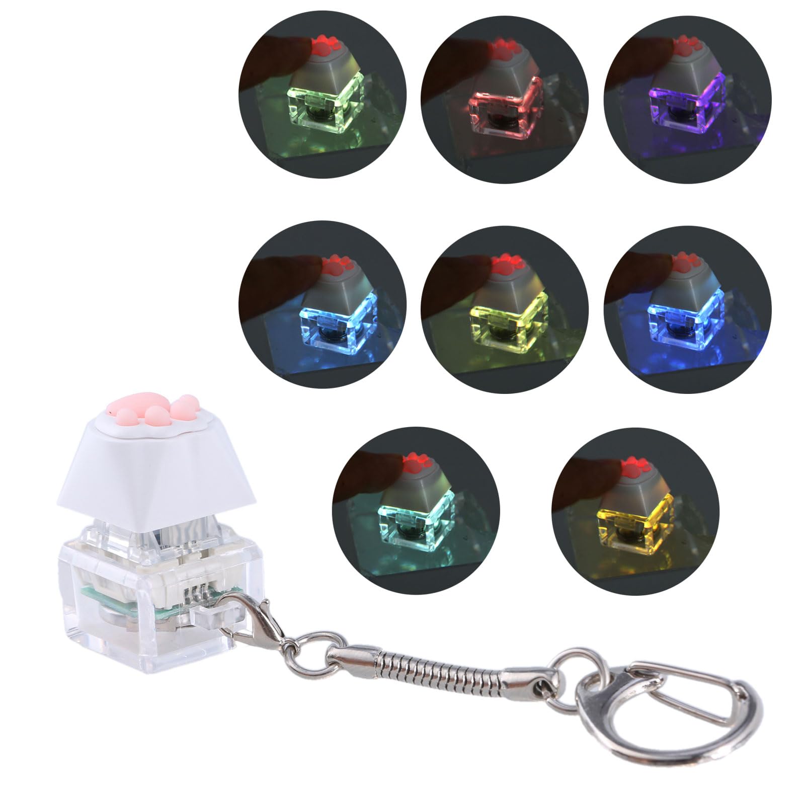 Amazon.com: jiingekk Keycap Keychain, Silicone Cats Paws Switches
