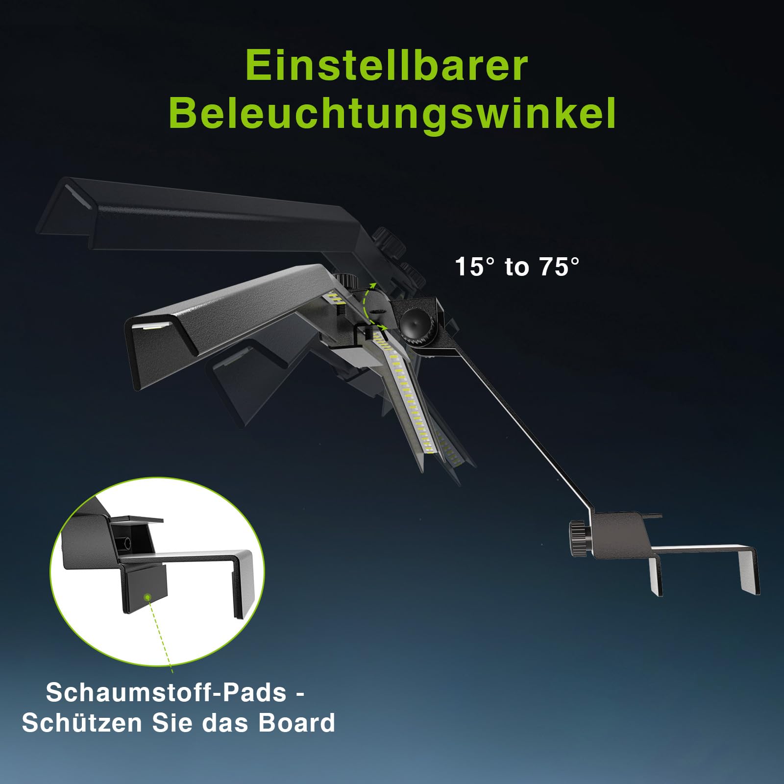 STASUN LED Dartboard Light, faltbares Dartboard Beleuchtungssystem für das gesamte Board, professionelles Dartzubehör mit einstellbarem Winkel und Helligkeit, Keine Seitenblendung