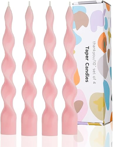 Miniatura 29 de Velas cónicas de Navidad de 7.5 pulgadas - Velas espiraladas verdes y rojas - Varillas de velas sin perfume y sin goteo, decoraciones navideñas - 4