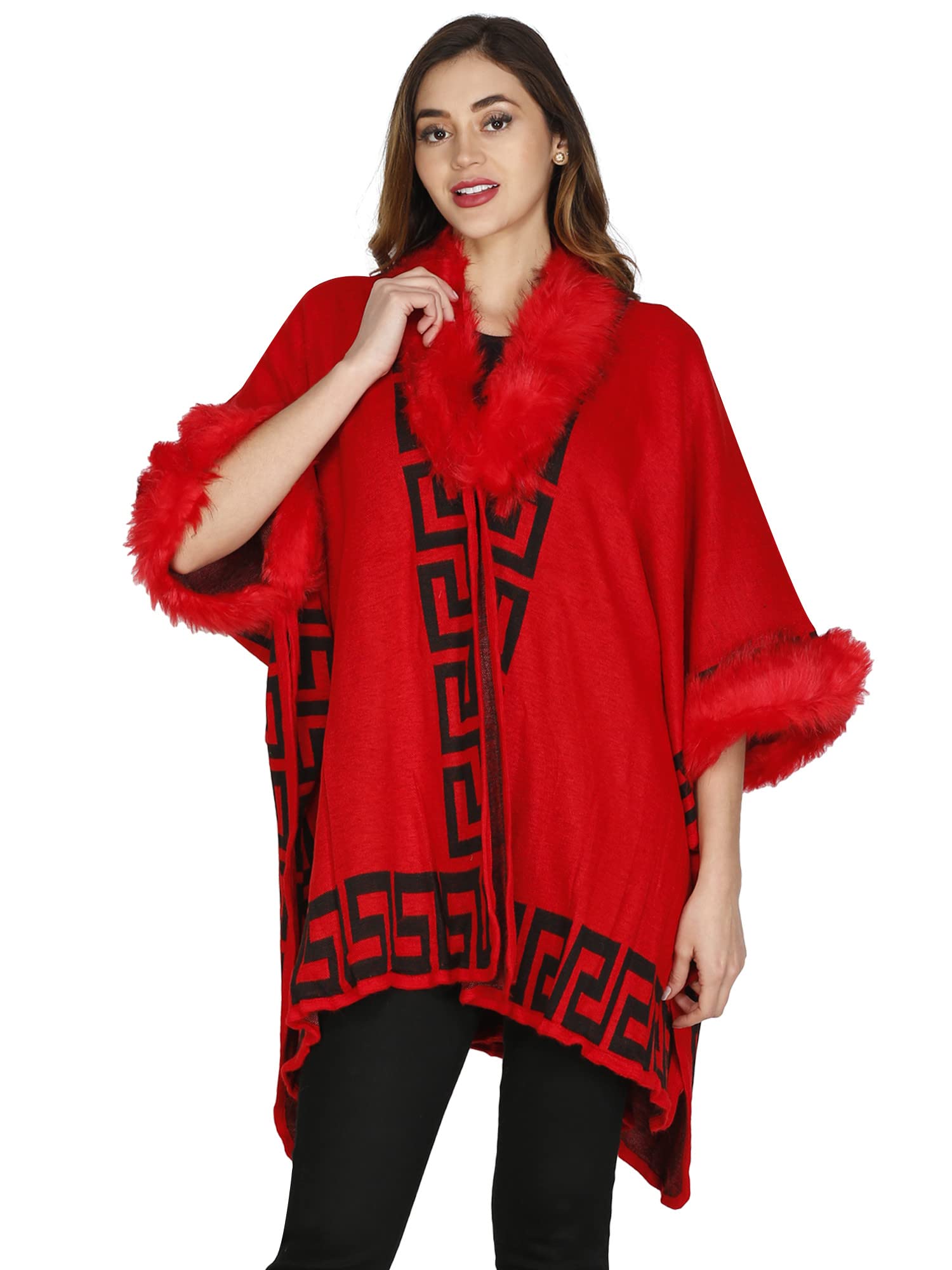 HAUTEMODA Women Cape Poncho Top