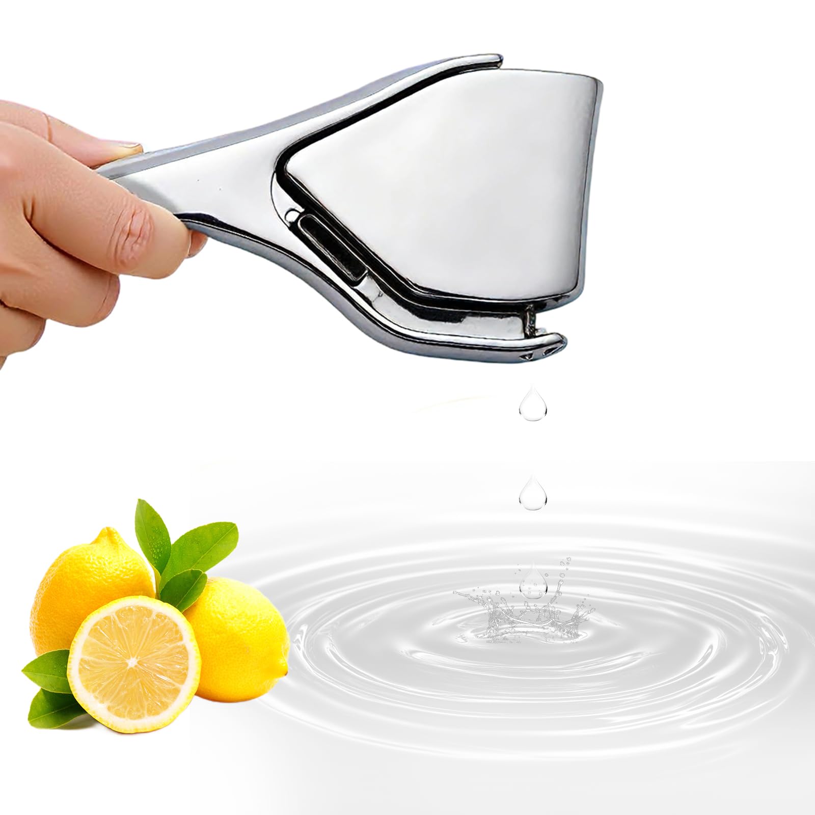 Heavy Duty Lemon Squeezer Stainless Steel - Max Extraction Manual Juicer -2025 NEW Upgrade Hand Press Lemon Juicer, Easy Squeeze Fold-Flat Lime Citrus Handheld Juice Extractor,hand juicer