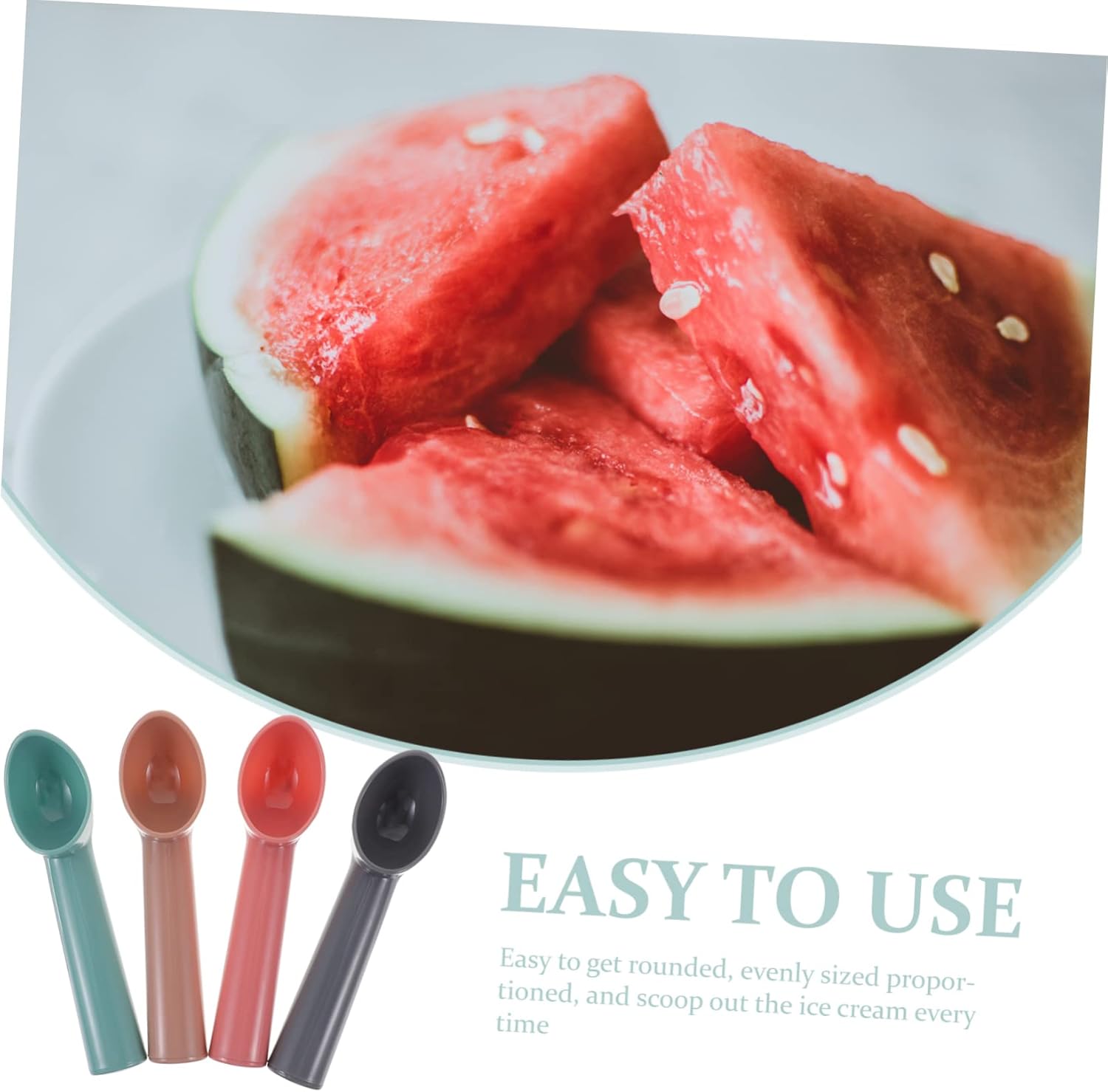 Unomor 20pcs Ice Cream Scoops and Dessert Spoons Professional Melon Scoops for Ice Cream Fruits and Meatballs Includes and Colors