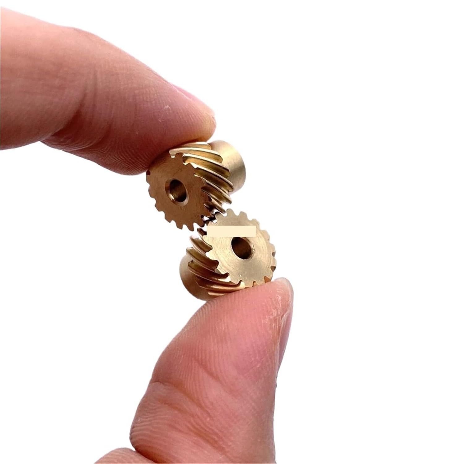 1pcs 45 Degree Copper Gear 0.5M 10/11/12/13/14 Teeth Interlaced Helical Gears Worm(1 Piece-11 Teeth)