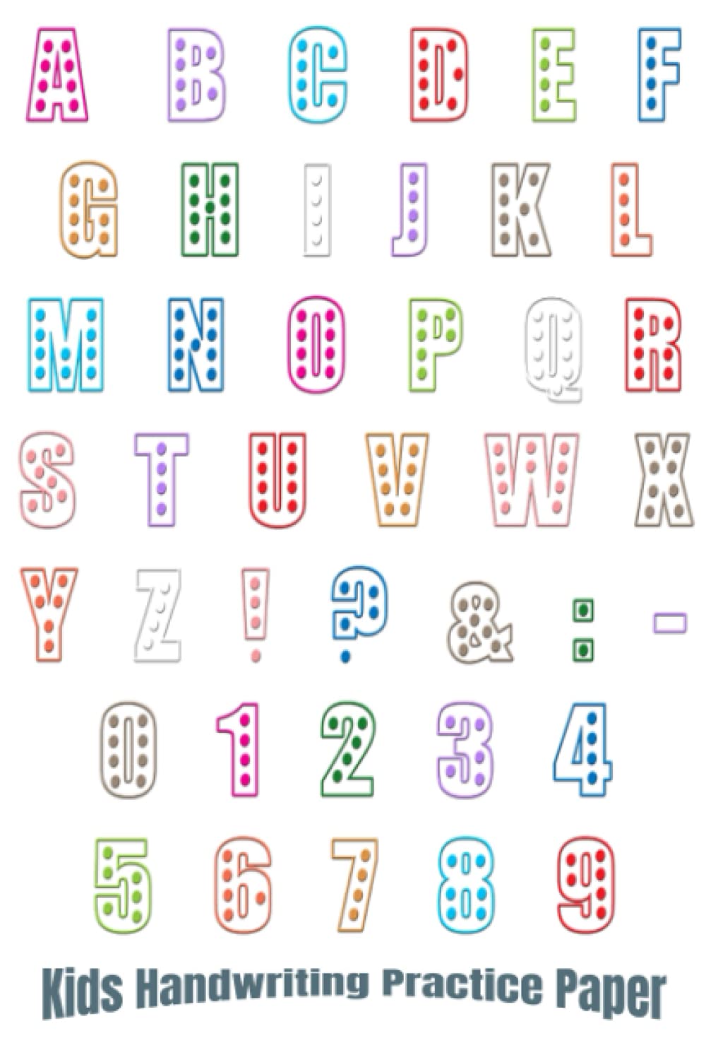 Beautiful ABC, 123 Handwriting Practice Paper and Notebook: Includes dotted/with lines practice paper for Kids