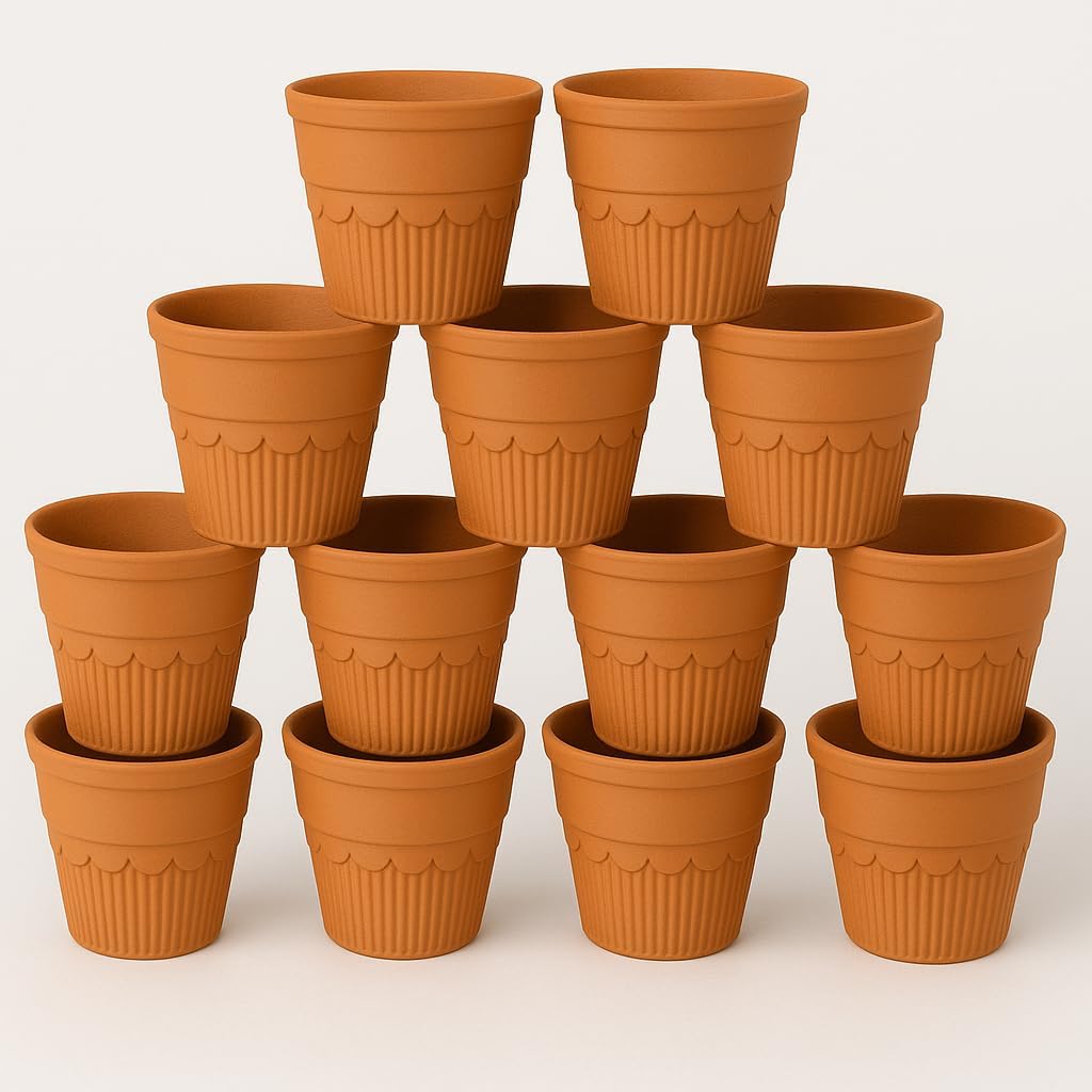 Handmade Terracotta Cup 250ml, Reusable Clay Mitti Kulhad for Water, Tea, Coffee & Other Drinks, Eco-Friendly Kitchen Tableware (10)-image-29