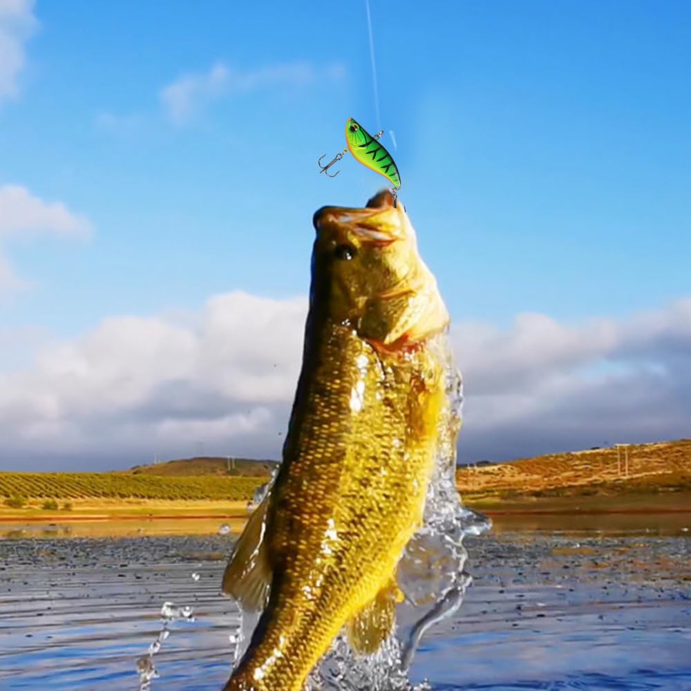 Cebo de pesca con sonajero, 3 unidades, sin labios, con sonajero, para señuelos de pesca planos o profundos