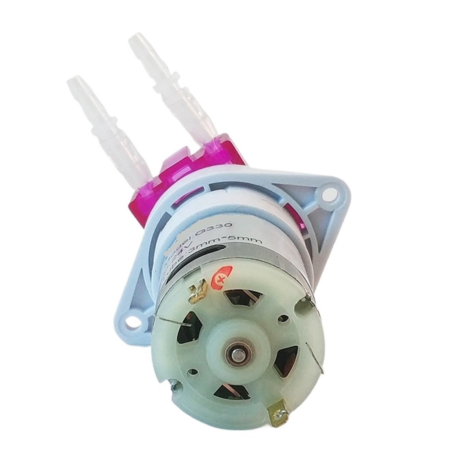 2 mini pompe peristaltiche, dosatrici, autoadescanti liquidi, tubo in silicone per acquario, serbatoio, laboratorio, analisi chimica (24 V, 1 x 3)