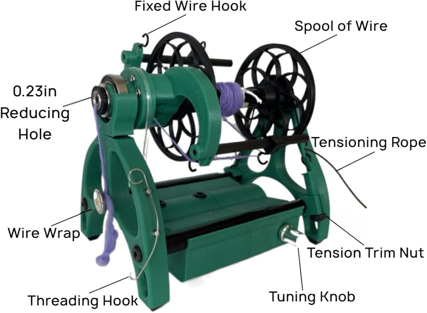 12V Electric Spinning Wheel for Yarn Making - Professional Yarn Spinning Wheel Kit with High Torque Motor, Variable Speed Control, Maintenance-Free Beginner Spinning Wheel - for DIY Artisans (Black)