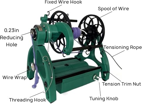 12V Electric Spinning Wheel for Yarn Making - Professional Yarn Spinning Wheel Kit with High Torque Motor, Variable Speed Control, Maintenance-Free Beginner Spinning Wheel - for DIY Artisans (Green)