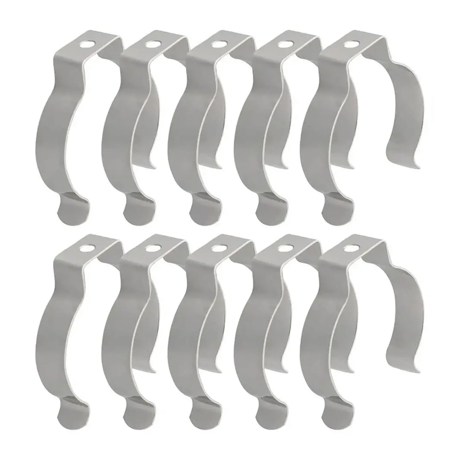 10Pcs Fixing Clips Spring Clip Clamp Holders Heavy Duty Lamp Tube Base Tool T8/T10 Pipes for 25mm/32mm Dia(T10 46mm)