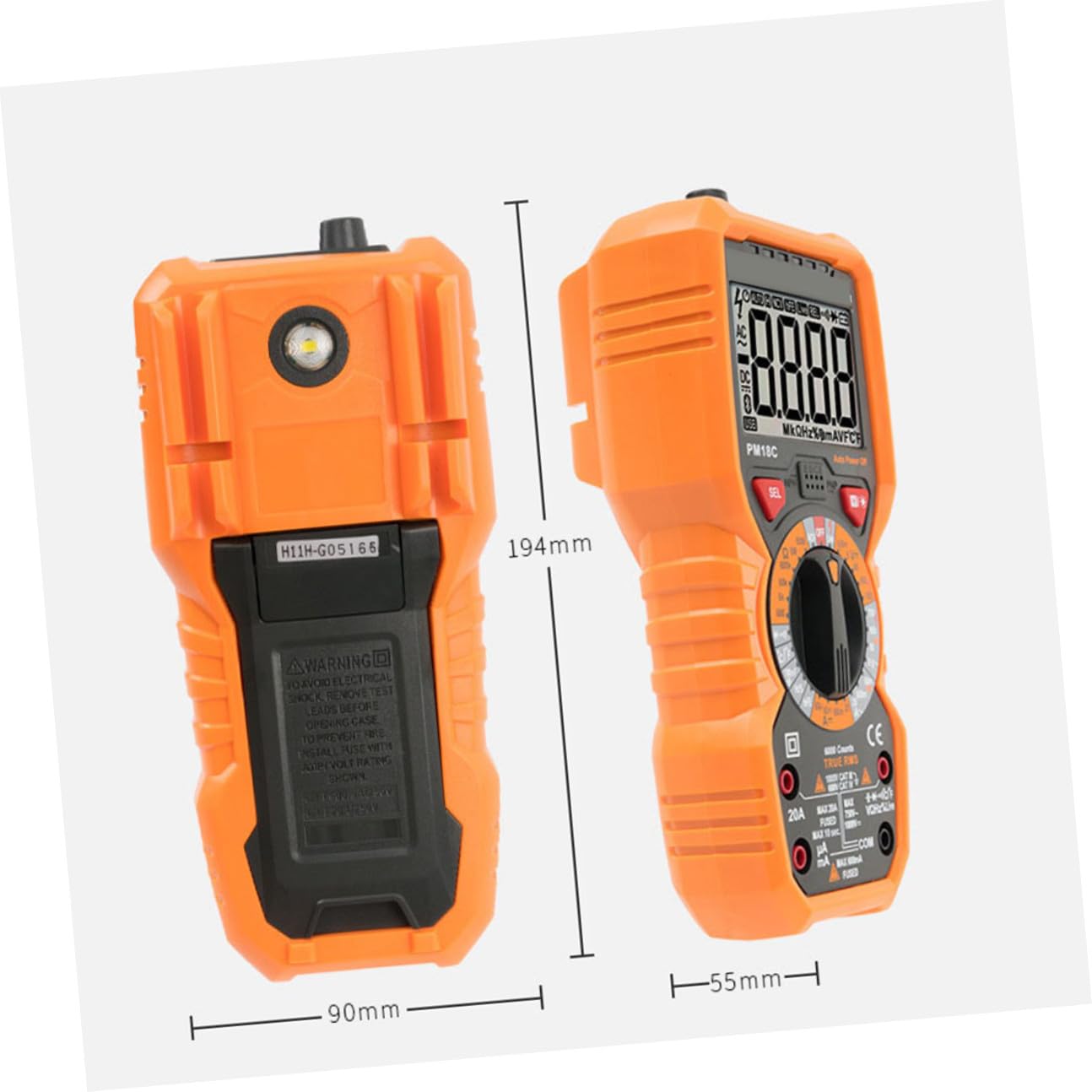 Veemoon Digitales Multimeter Multitester mit Hochauflösender Hintergrundbeleuchtung und Sicherem Abs Material für Präzise Spannungsmessung im Haushalt und Beruf