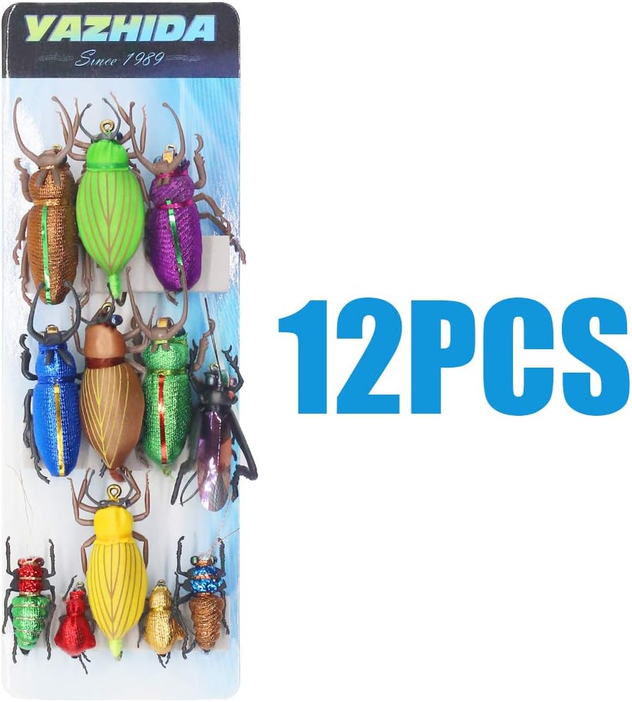 YZD Fly Fishing Flies Realistic Dry Wet Nymph Trout Flies Hand Tie Lures Kits 12 Pcs